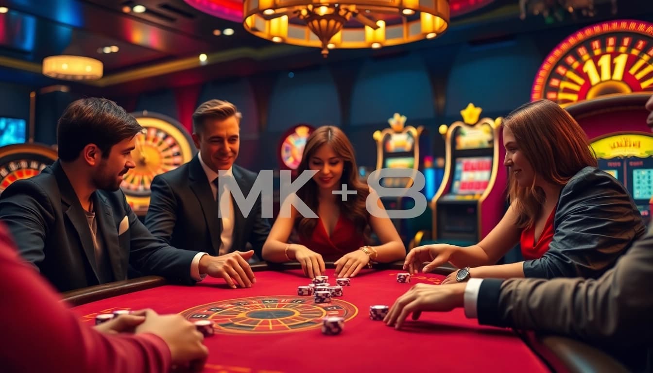Experience thrilling gameplay at MK8 casino, featuring an exciting poker scene with vibrant colors.