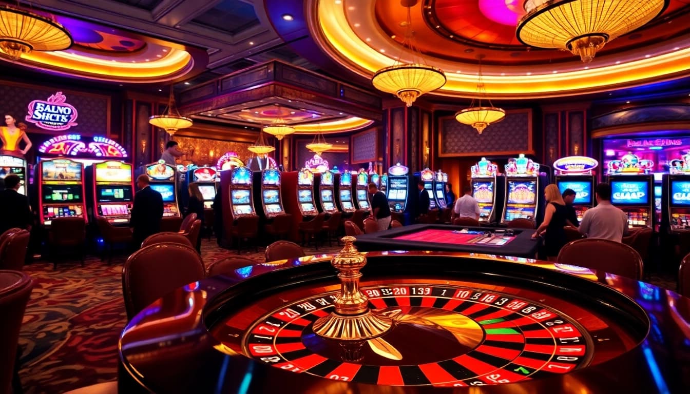 Experience thrilling actions at https://dn882.pro/ with vibrant casino tables and flashing slot machines.