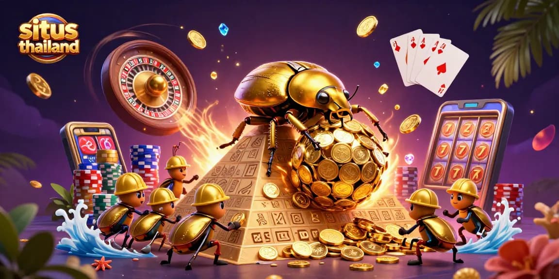 Engage in thrilling experiences at situs thailand with vibrant casino-themed visuals and dynamic slot elements.