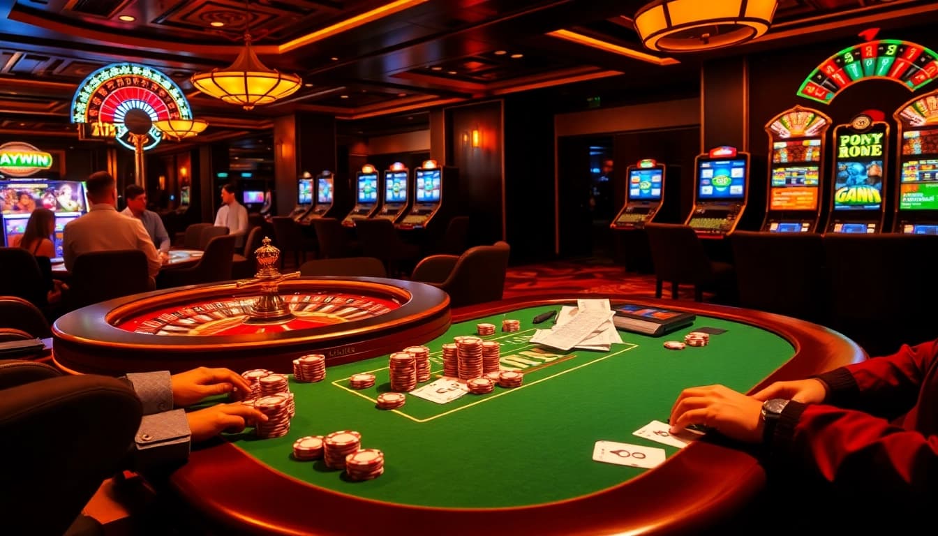 Engage in thrilling gameplay at 1haywin.us.com with vibrant casino visuals and professional ambiance.