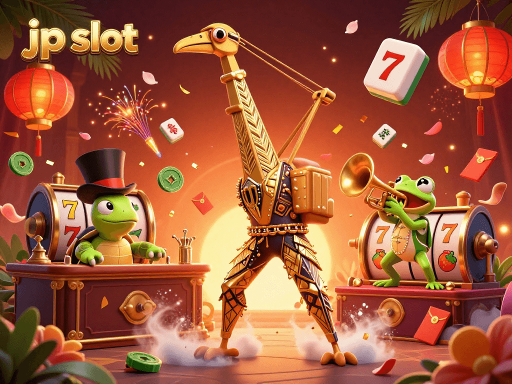 Experience thrilling gameplay with the jp slot featuring vibrant characters and exciting symbols in a rich casino setting.