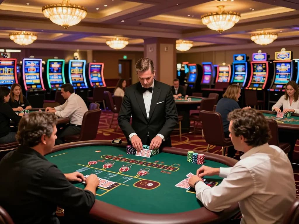 Engaged players at Nhà cái bl555 blackjack table enjoying strategic gameplay with professional dealers.