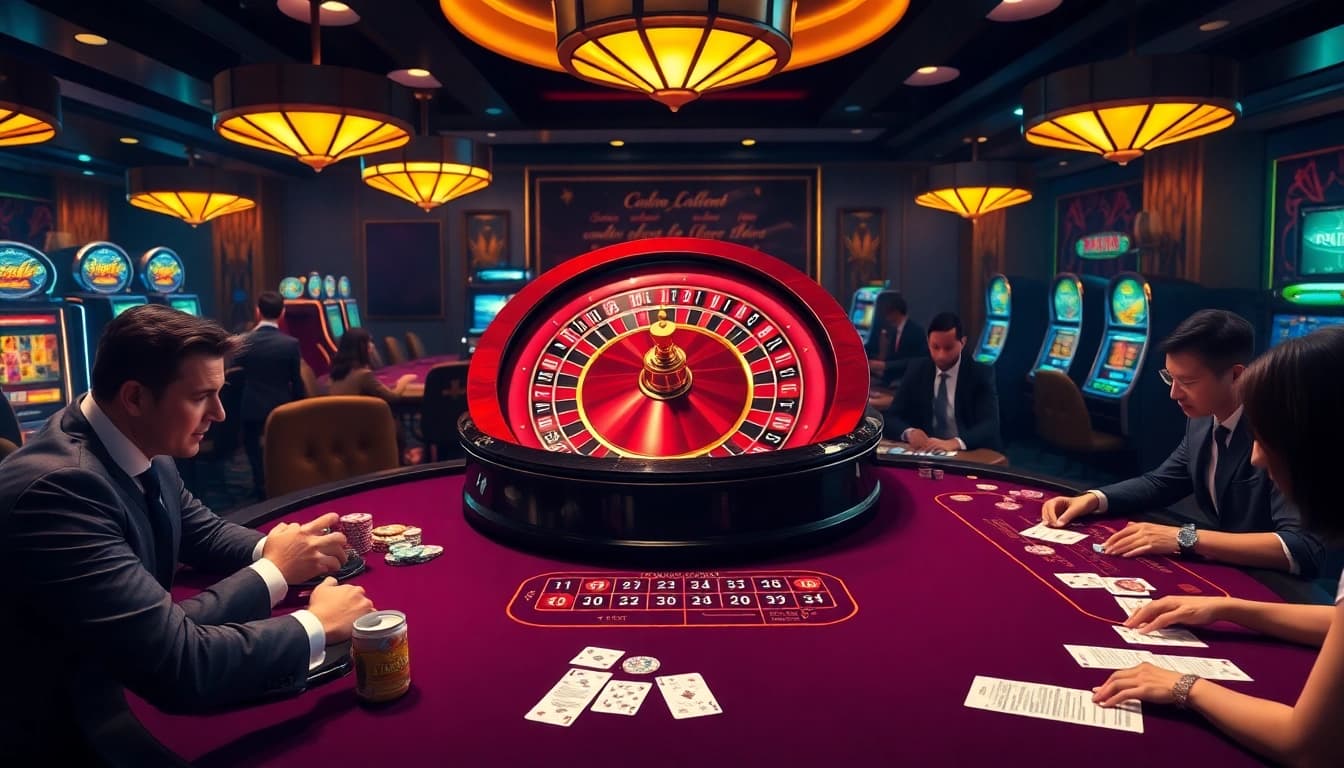 Experience the thrill of gambling with https://kk55.fit/, featuring a high-stakes roulette wheel and poker action.