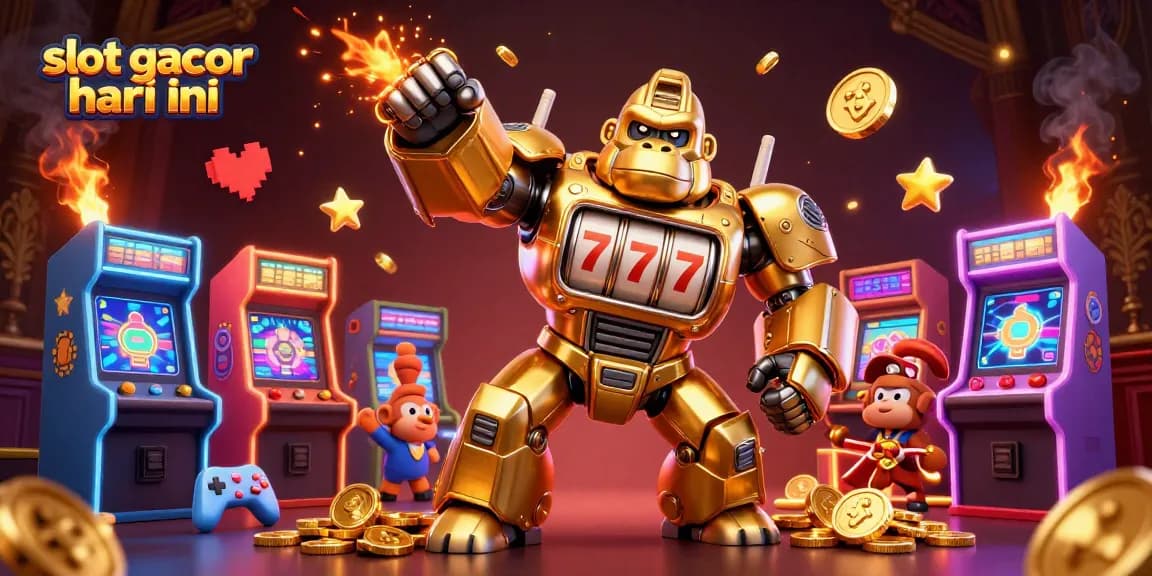 Engage with slot gacor hari ini excitement in this ultra-detailed 3D casino illustration.