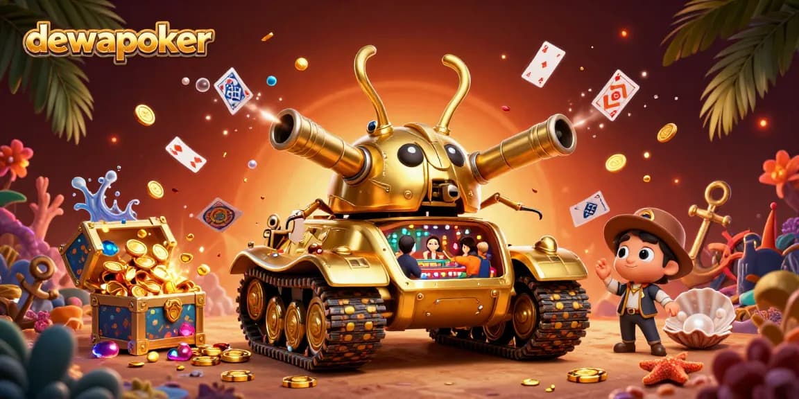 Engage in winning strategies with dewapoker's captivating 3D casino scene full of surprises.