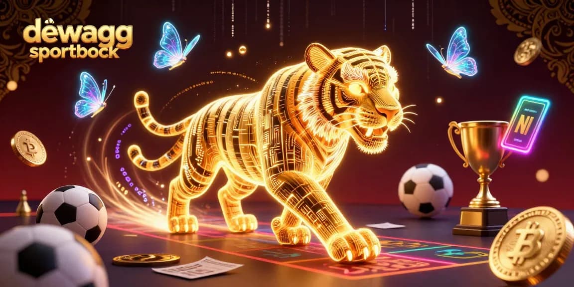 Bet on the excitement of dewagg sportbook with a dynamic 3D casino scene showcasing sports elements.