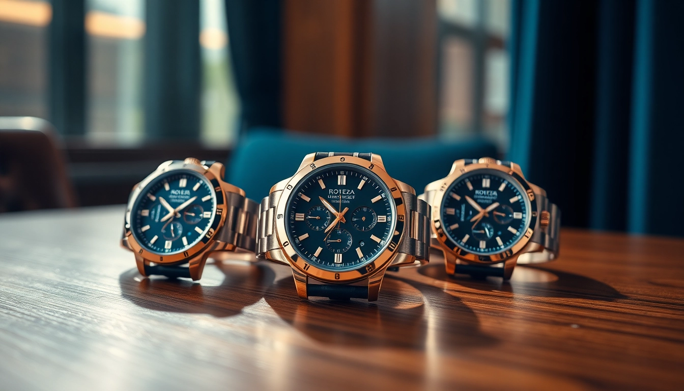 Showcasing replica watches with exquisite details and luxurious textures in natural light.