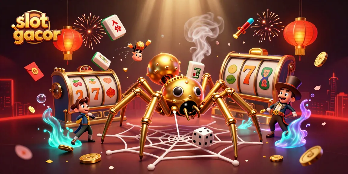 Experience the thrill of slot gacor with vibrant 3D elements capturing the excitement of casino gaming.