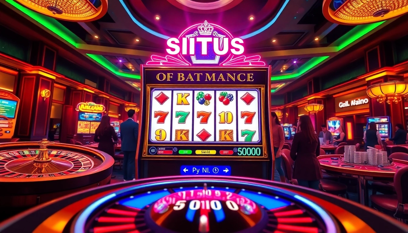Experience the thrill of situs slot demo with vibrant slot machines and casino excitement.