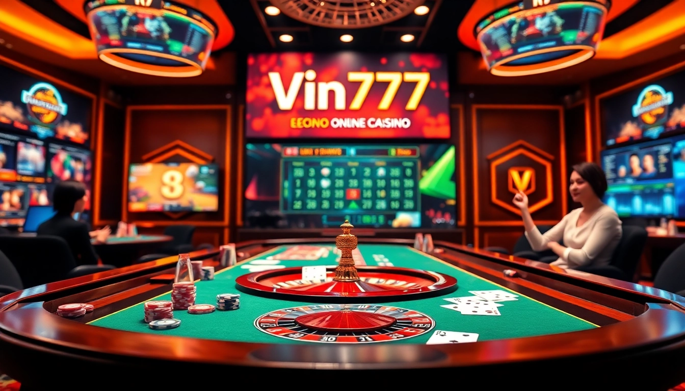 Exciting gameplay at Vin777 with live poker and vibrant casino atmosphere.