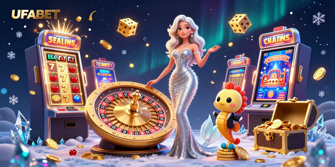 Experience the excitement of betting at UFABET with a stunning 3D illustration featuring a casino atmosphere.