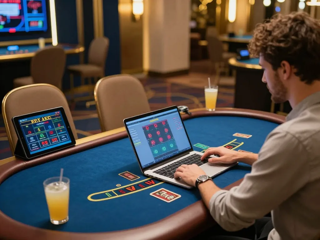 Engaging in live dealer blackjack while accessing link fly88 for the ultimate online casino experience.