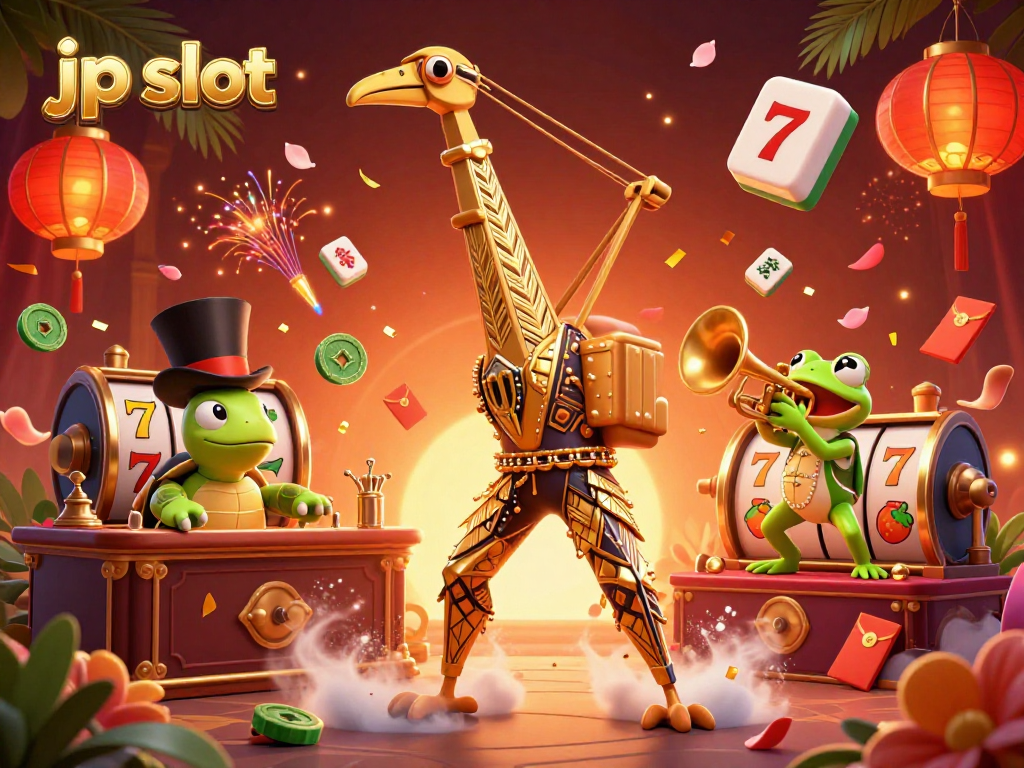Experience thrilling gameplay with the jp slot featuring vibrant characters and exciting symbols in a rich casino setting.