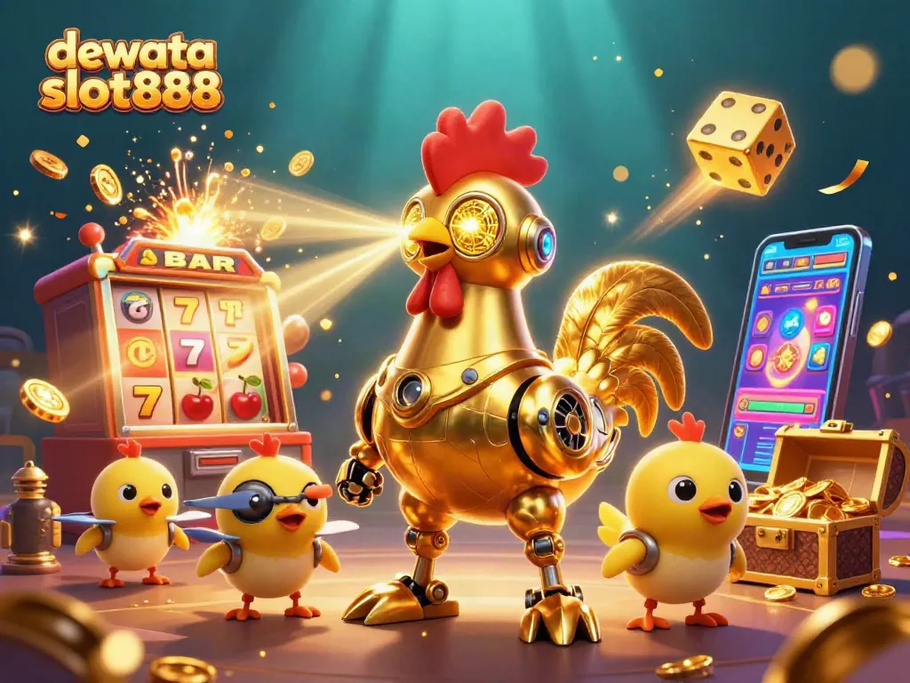 Taruhan menang di dewata slot888 dengan robot ayam emas dan slot jackpot berlimpah.