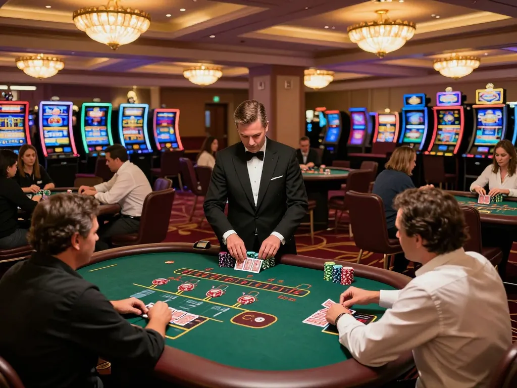 Engaged players at Nhà cái bl555 blackjack table enjoying strategic gameplay with professional dealers.