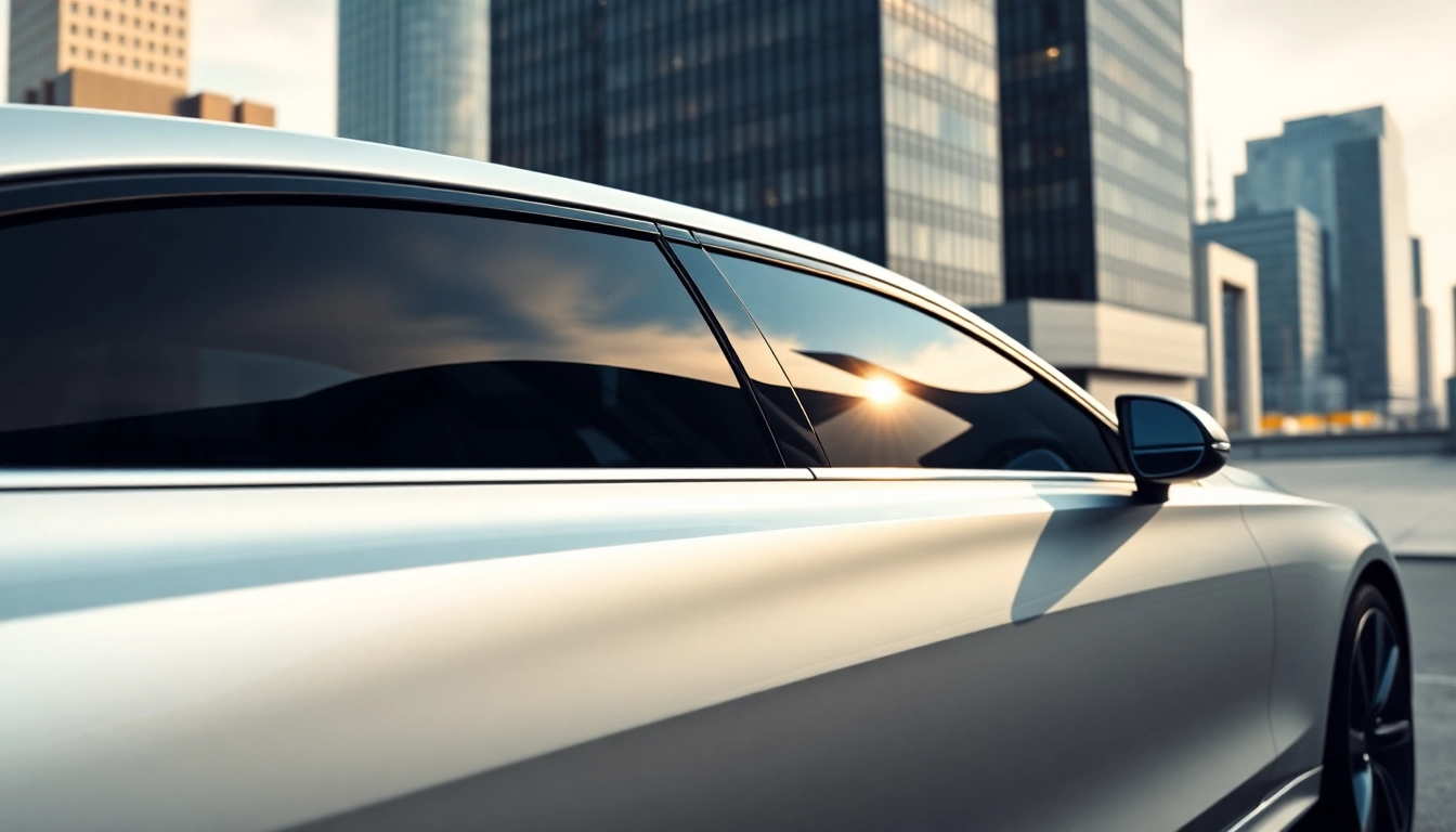 Enhance car visibility with ceramic window tint showcasing sleek design and clarity.