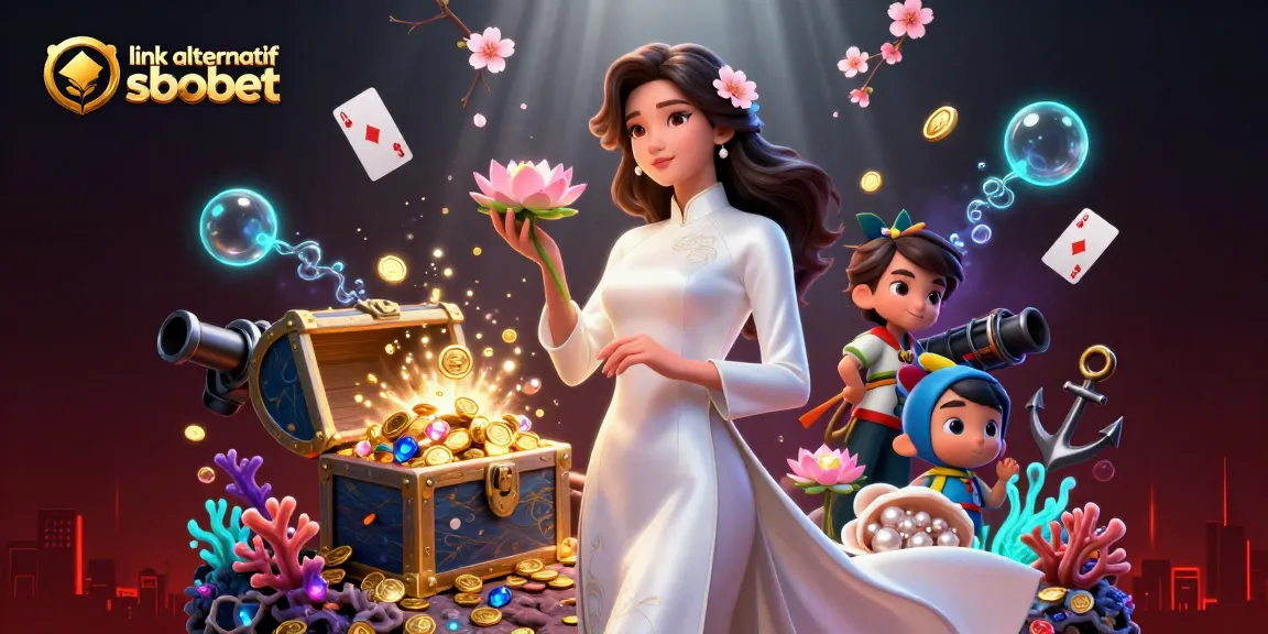 Bet on your favorite games with link alternatif sbobet graphics showcasing an elegant Asian woman.