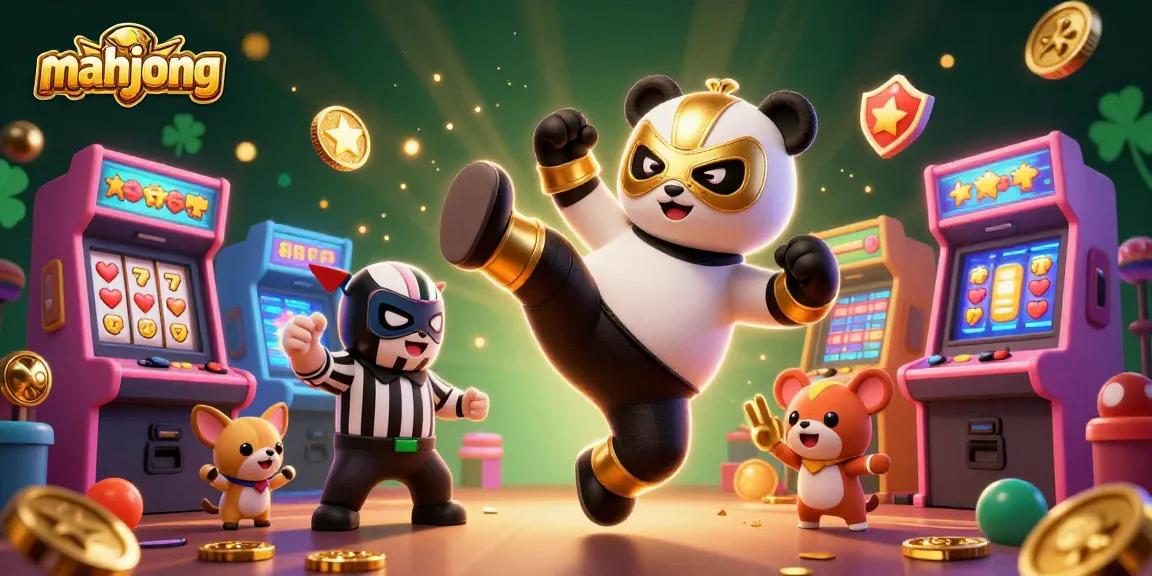 Experience mahjong excitement with a vibrant, energetic scene combining luck and gaming joy.