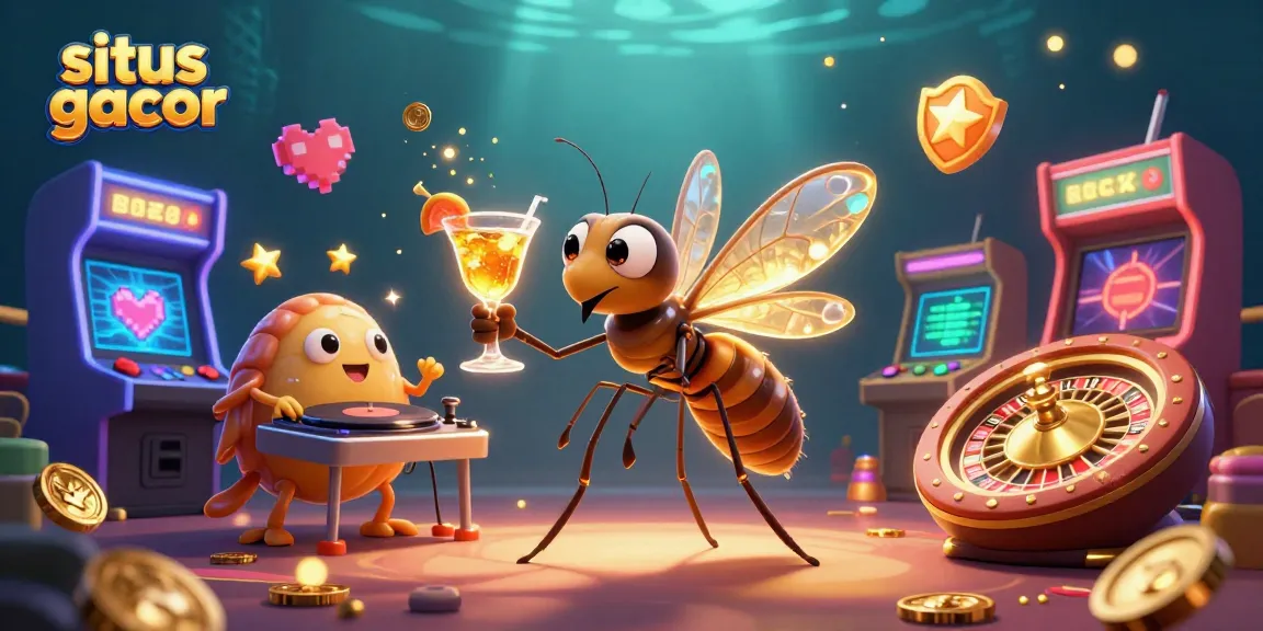 Engage in unique gaming adventures with situs gacor's vibrant casino mascot and dynamic arcade elements.