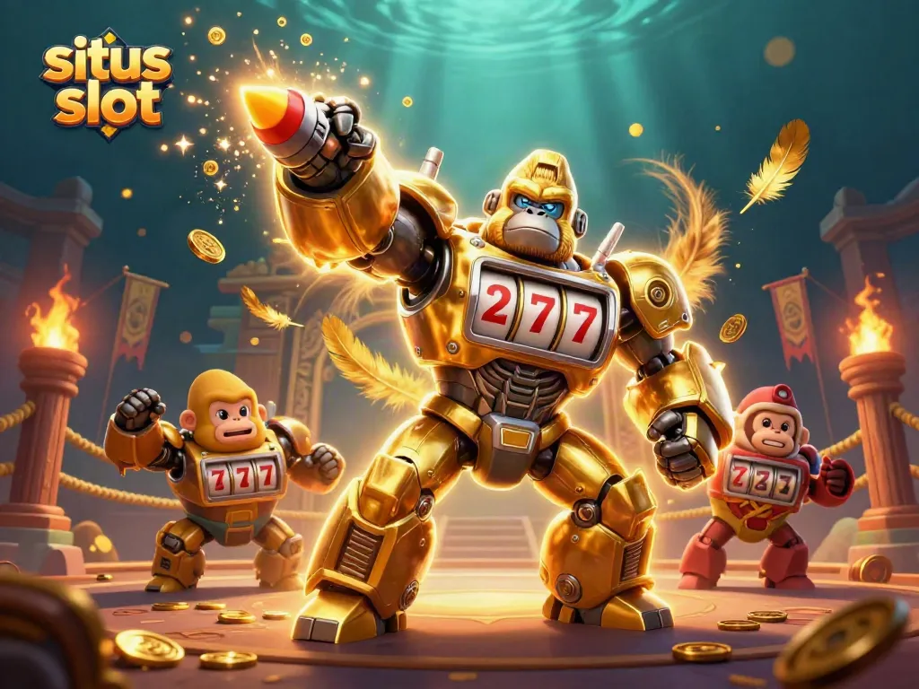 Menangkan situs slot dengan gorilla transformasi mewah dan elemen kasino yang kaya.
