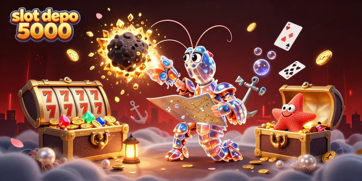 Play slot depo 5000 for exciting wins as a mantis shrimp battles through an asteroid of gems and coins.