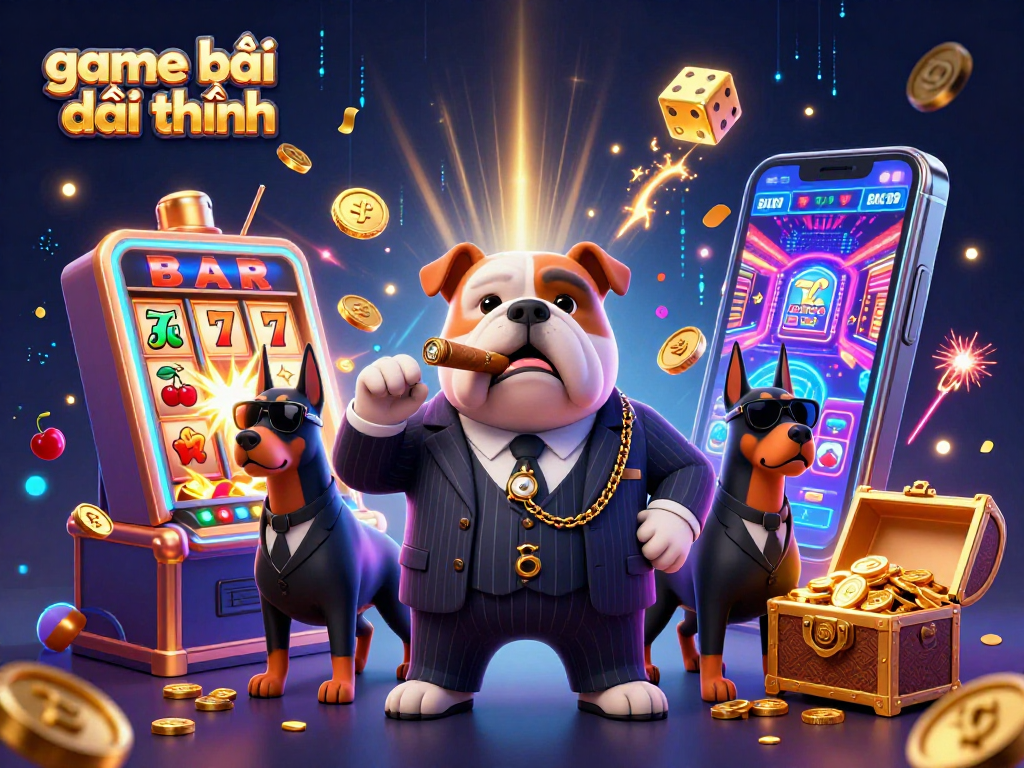 Experience game bài đổi thưởng with our vibrant 3D mafia scene showcasing thrilling casino excitement.