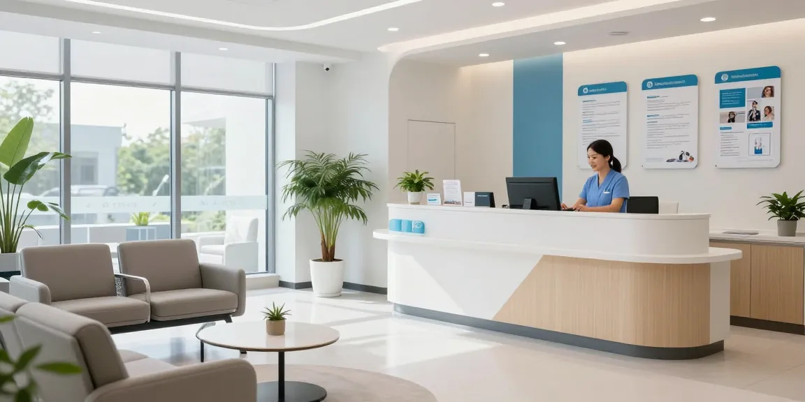 David Hoffmeister reviews in a modern healthcare clinic setting, emphasizing patient care and wellness.