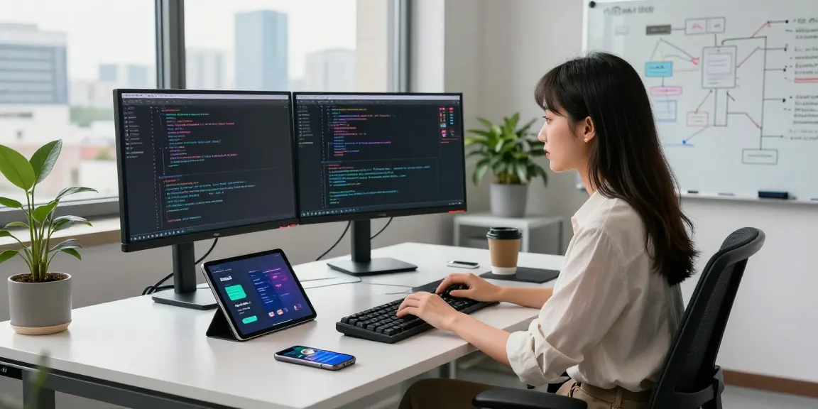 MoltBot AI in action at a modern tech workspace, showcasing coding and task automation integration.