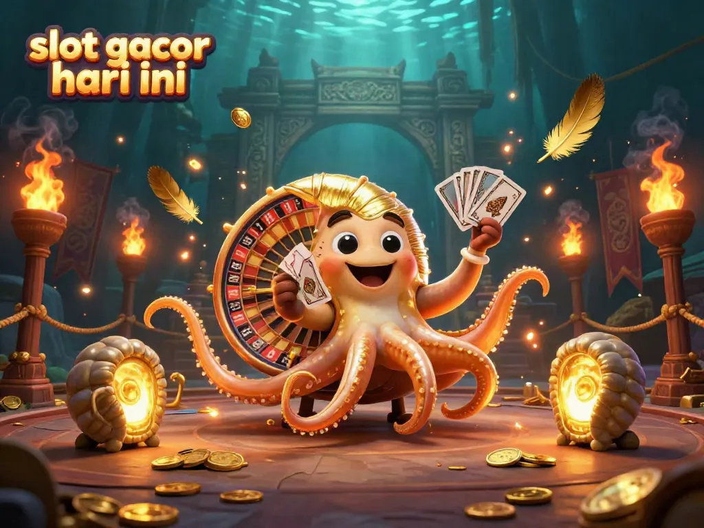 Permainan slot gacor hari ini menampilkan nautilus kuno berkilau dan suasana kasino yang mengasyikkan.