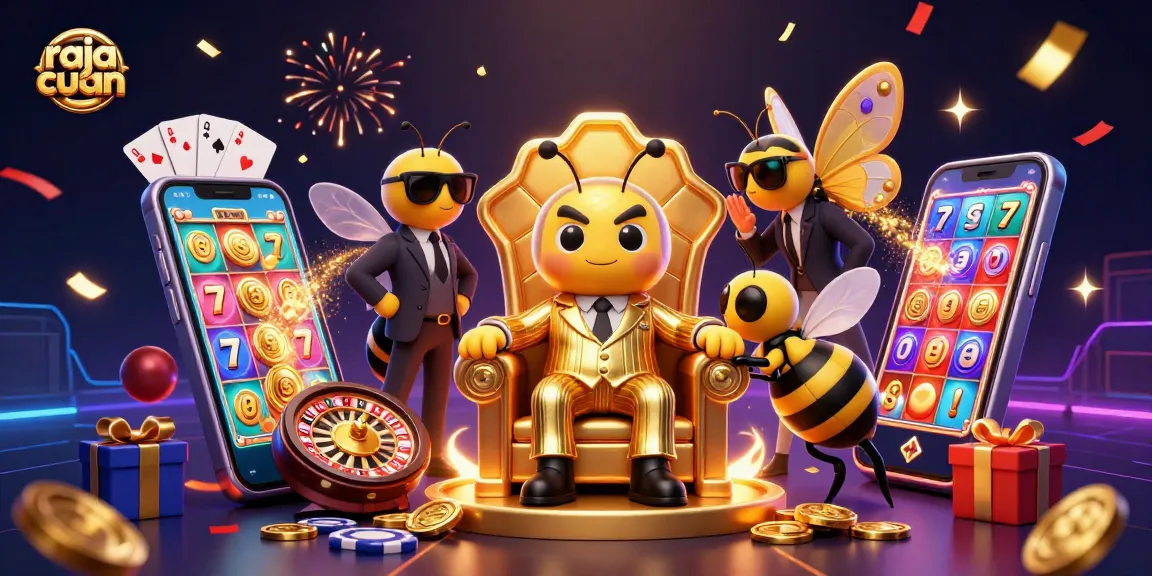Raja Cuan menampilkan kasino online slot gacor dengan simbol keberuntungan dan elemen permainan.
