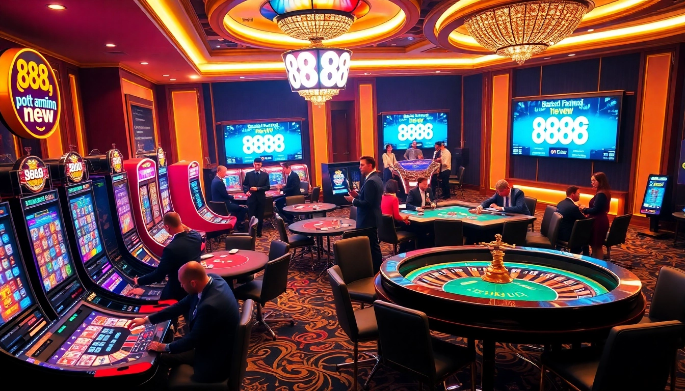 Experience thrilling gameplay at 888 new with vibrant slot machines and intense table games.
