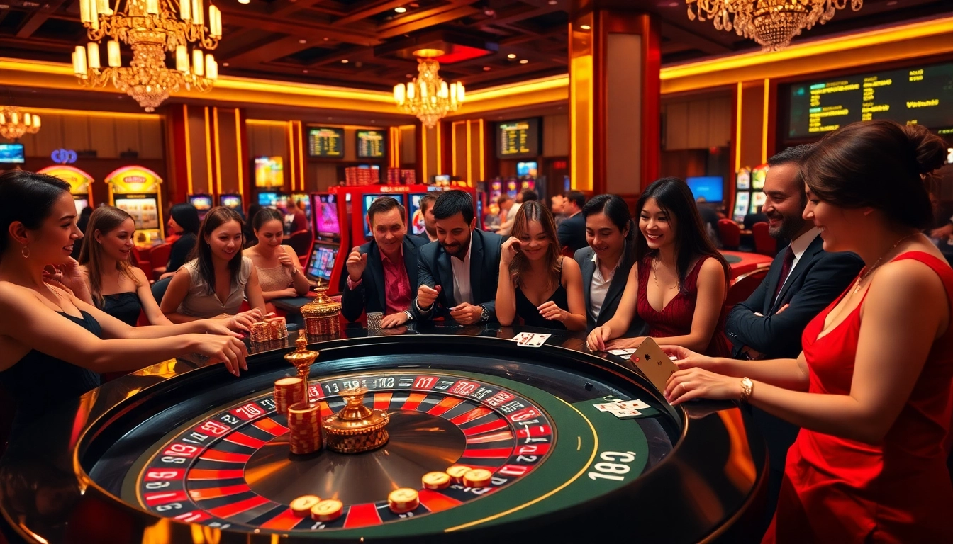 Experience the excitement of rr88itcom with vibrant casino games, roulette, and players.