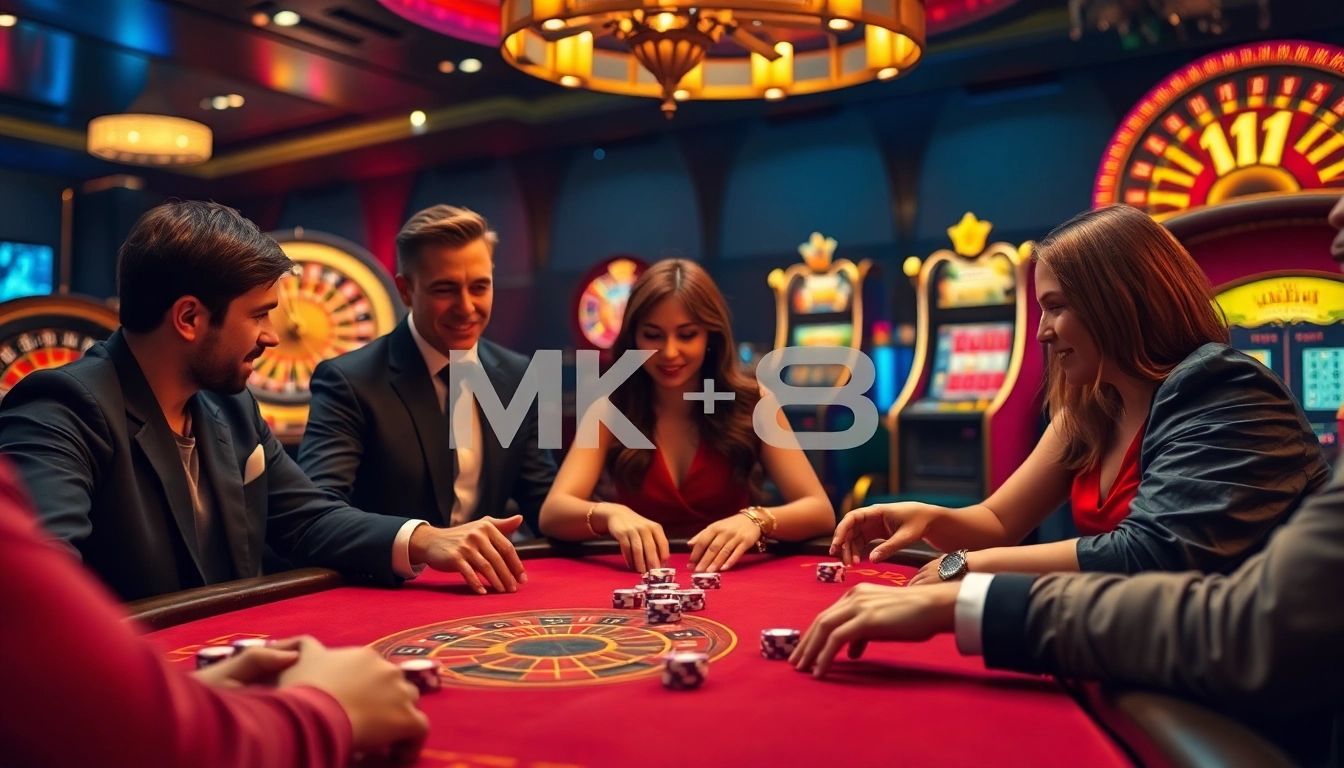 Experience thrilling gameplay at MK8 casino, featuring an exciting poker scene with vibrant colors.