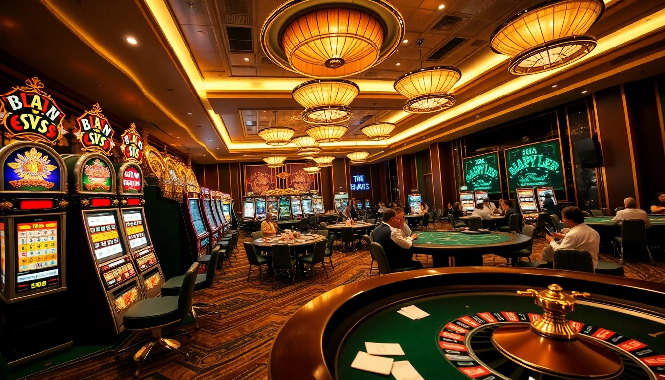 Exciting gaming atmosphere featuring hidden wiki 2025 themed casino elements, including poker tables and slot machines.