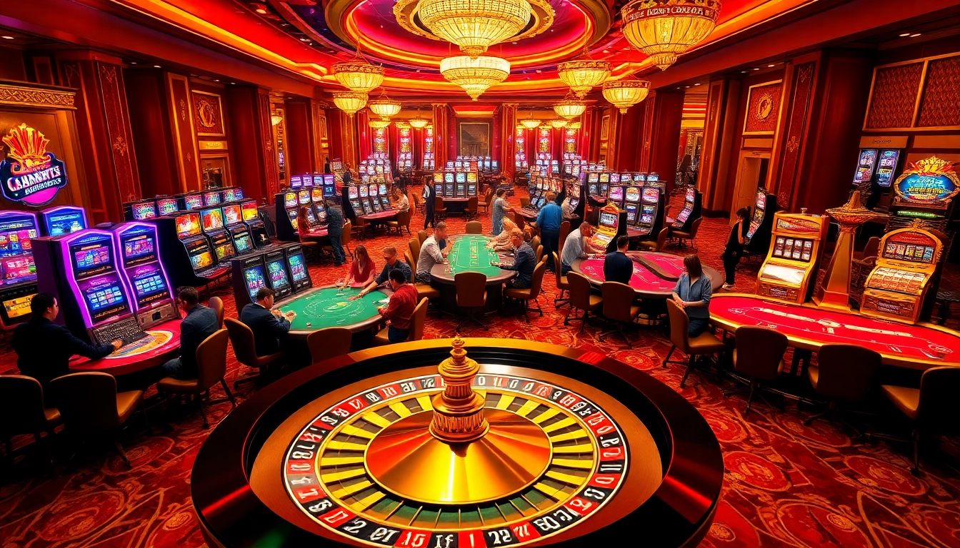 Experience the excitement of the S8 casino with players enjoying poker and roulette in a luxurious setting.
