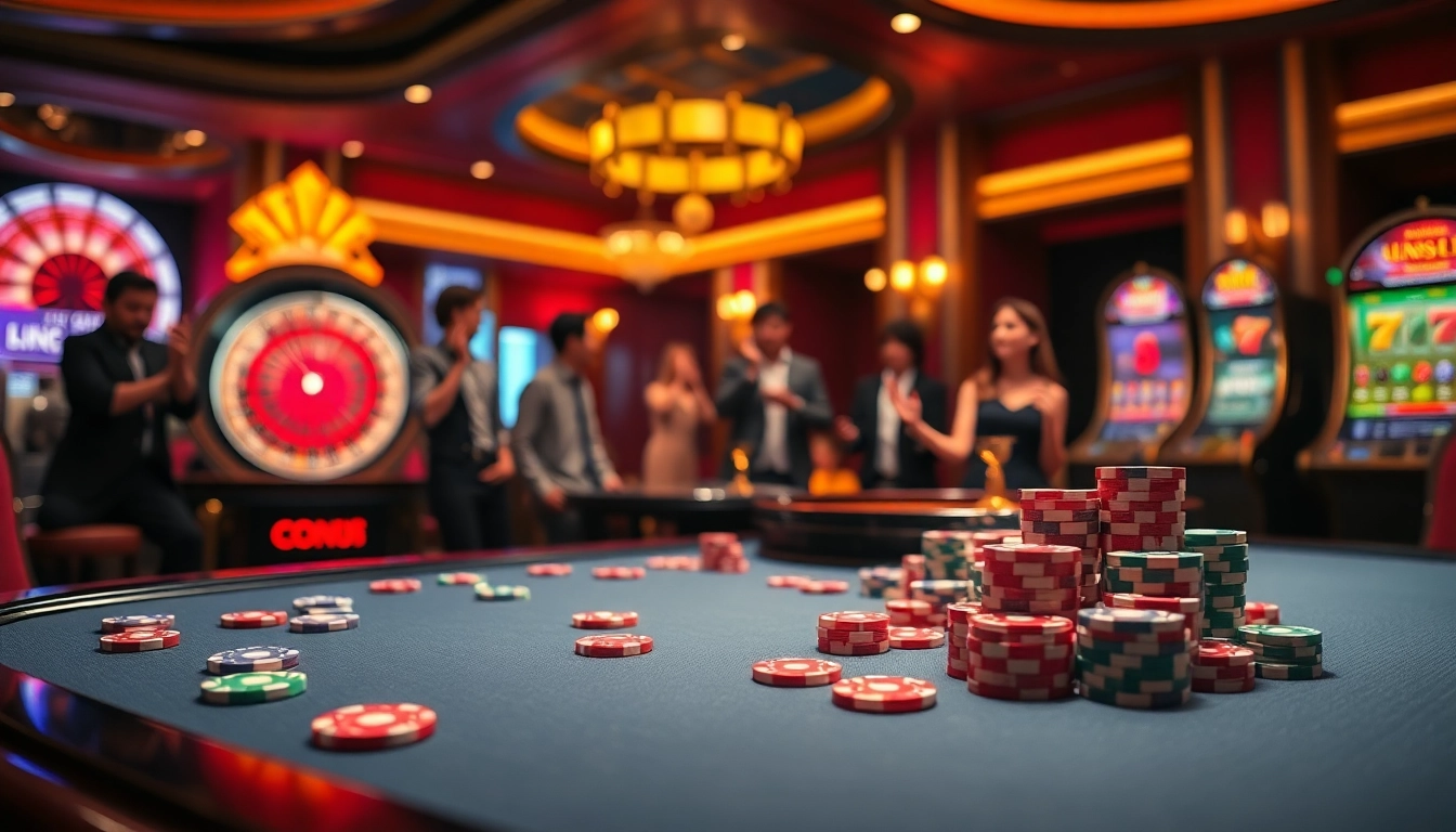 Exciting gameplay at trang chủ king88 featuring vibrant casino tables and winning odds.