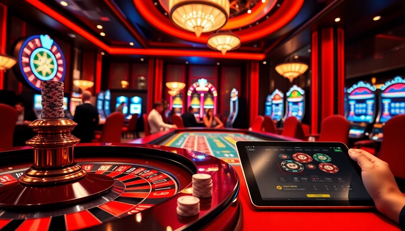 Experience the thrill of online gaming with mb66-t.com at a luxurious casino table.