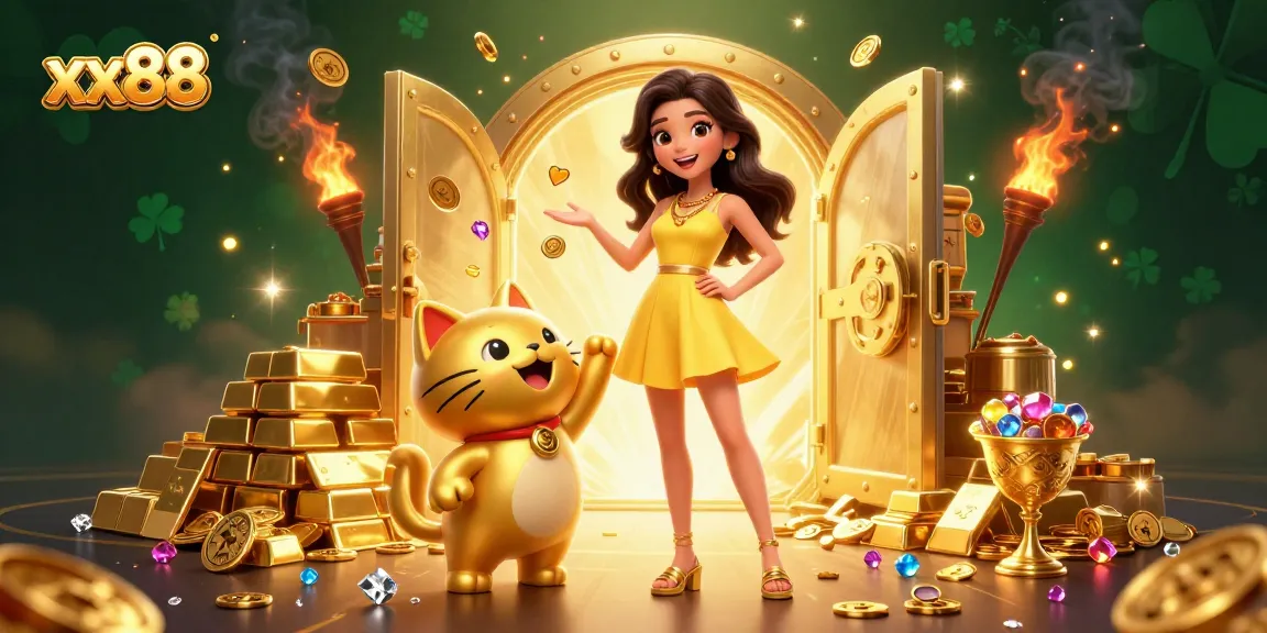 Experience thrilling games and promotions at xx88, featuring a vibrant casino scene with festive elements.