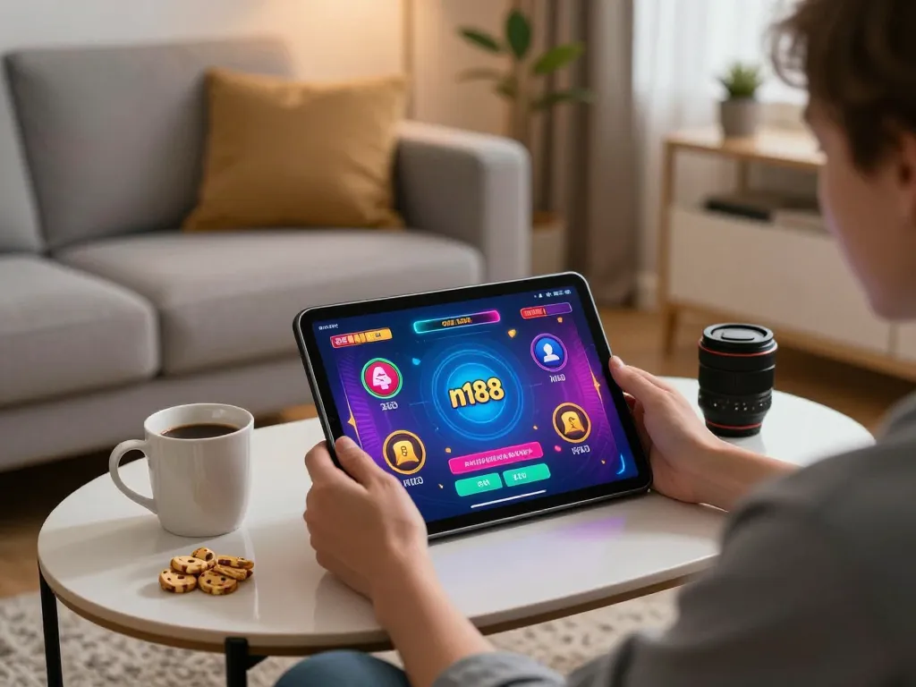 Play the n188 game in a cozy home environment with interactive live dealer gameplay.