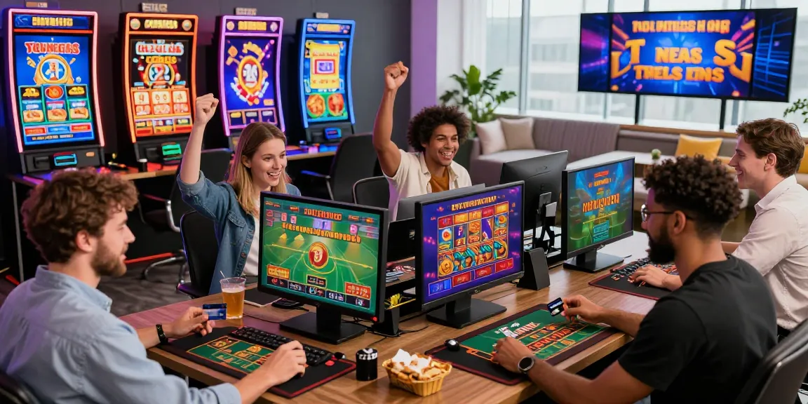 Players enjoying online gaming at credit card casinos, showcasing excitement and modern setup at https://concordeatfilton.org.uk/.