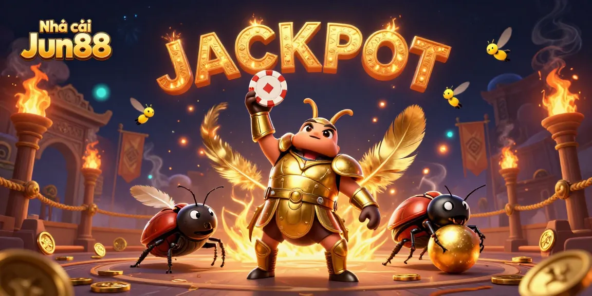 Win big at Nhà cái Jun88 with vibrant gaming excitement featuring golden chips and thrilling action.