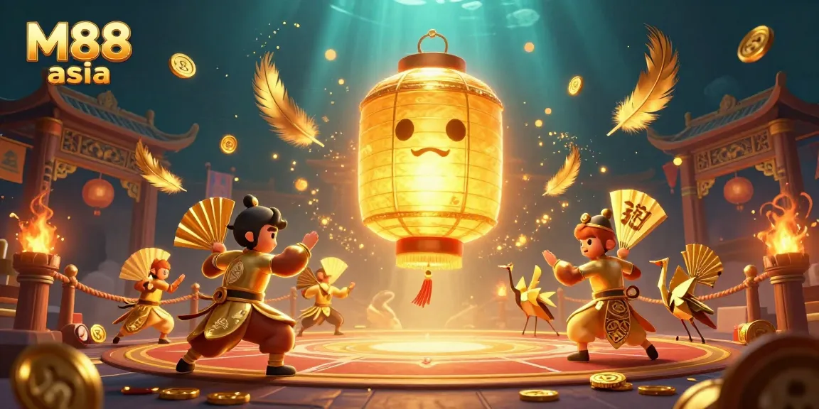 Join the excitement at M88 asia with a vibrant casino night featuring spirited characters and dynamic game elements.