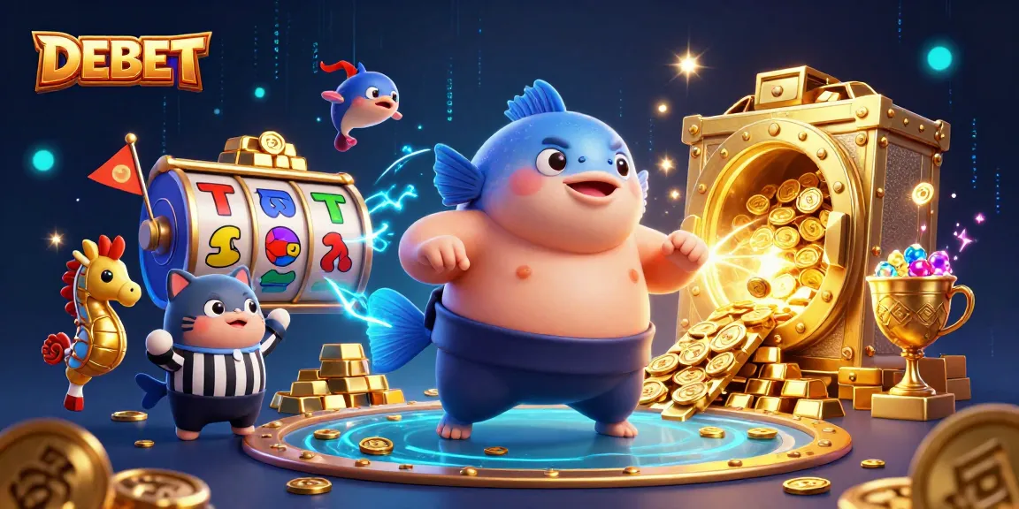 Engage in DEBET slots excitement with dynamic characters and overflowing treasures.
