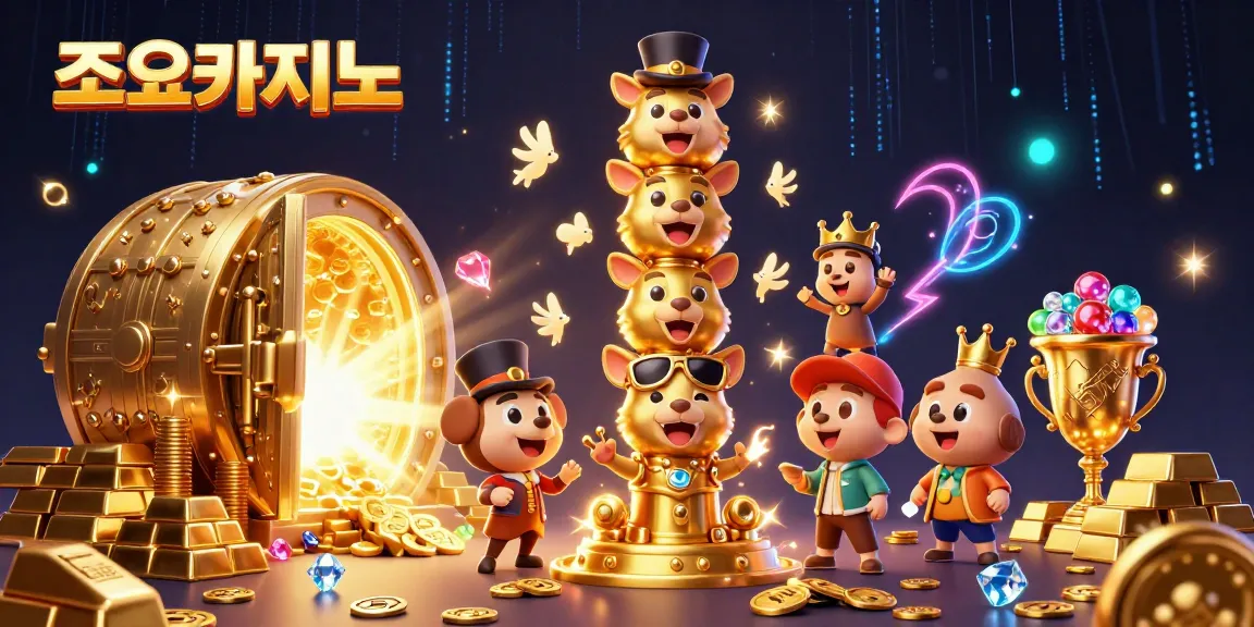 Experience the excitement of 조이카지노 with a vibrant online casino scene filled with treasures and games.