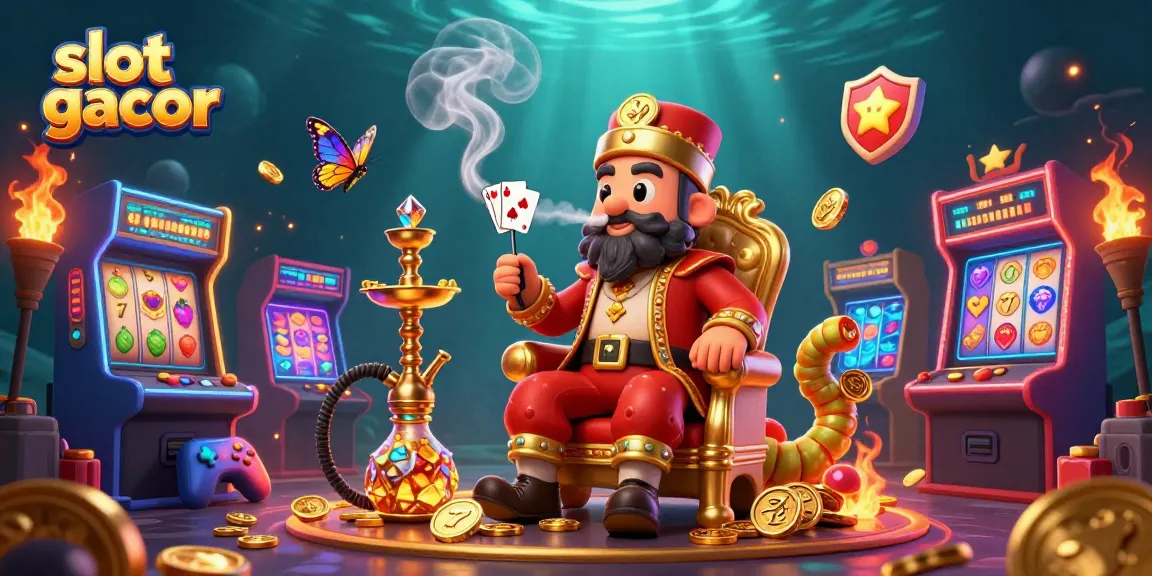Bermain slot gacor dengan karakter kartun 3D yang berwarna-warni dan elemen permainan kasino.