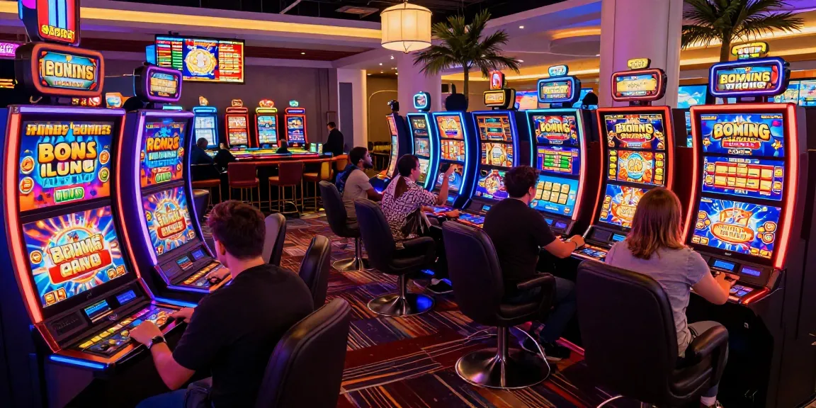 Bonus Buy Slots gaming experience at https://millerargent.co.uk/ featuring engaging players and vibrant slot machines.