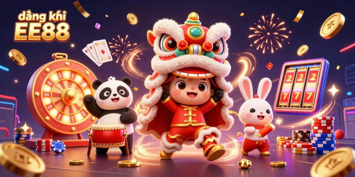 Join the excitement and register with EE88 - a vibrant casino scene celebrating richness and fun!
