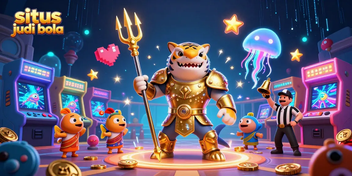 Engage in situs judi bola with thrilling plays amid colorful game machines and dynamic characters.